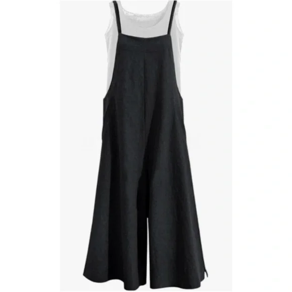 (NWT) YESNO • Chic Black Sleeveless Square-Neck Wide Leg Jumpsuit, 4XL - Picture 6 of 16